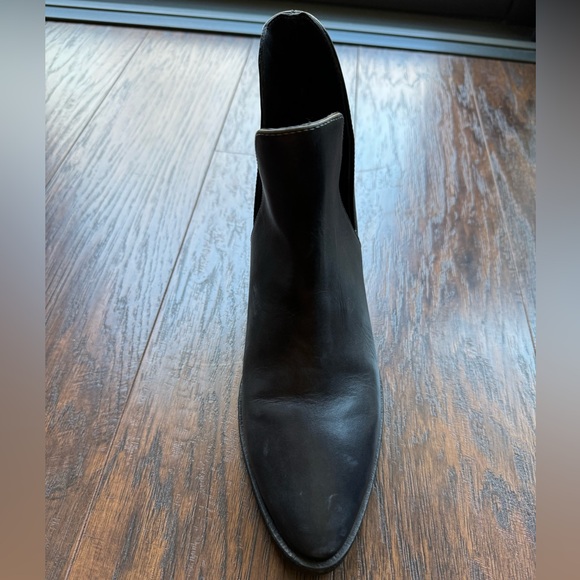 Free People Charm Double V Navy Blue Leather Pointed Toe Boots EUR 38 - Picture 7 of 15